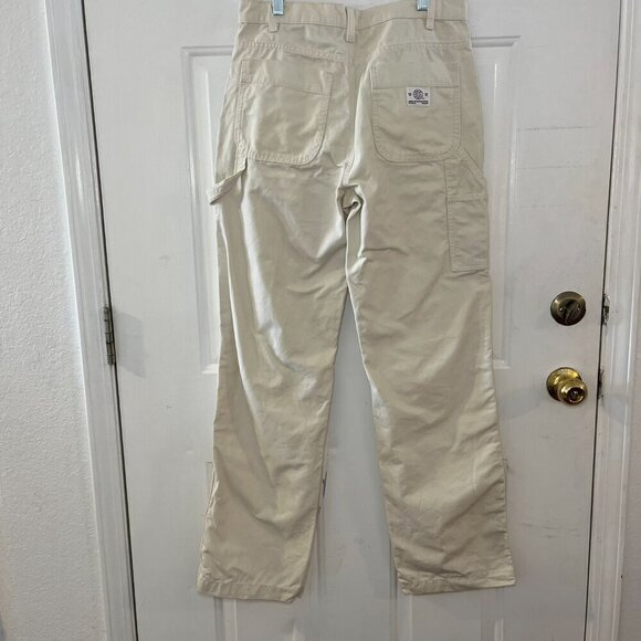 BDG Woman's Cream Cargo Carpenter Baggie Slouchy Pants Sz 27 - Picture 3 of 9